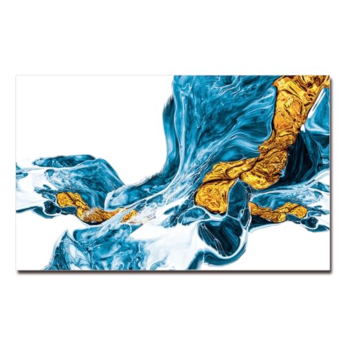 Home Abstract Waterfall with Gold Acrylic Wall Art (32