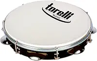 PANDEIRO 10'' INJETADO PRETO PELE LEITOSA