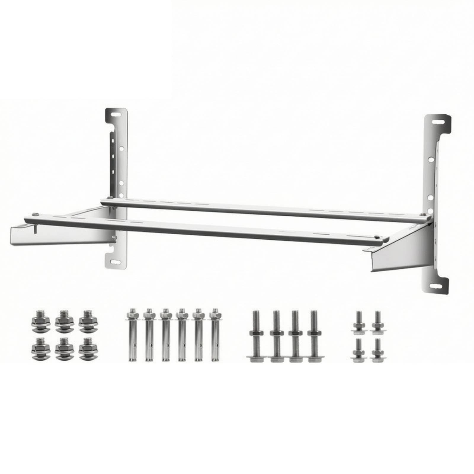 Staffa per Condizionatore Supporto da Parete Staffa Pesante Staffa Regolabile in Acciaio Inossidabile 201 con Asole per Livellamento E Materiale , 3p 47 54 95cm