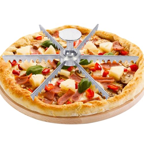 3パイスライサー - パイとケーキマーカー 6~10人分、ポーションディバイダーケーキカッター | カッターベーキングツール、ベーキングツールキッチンアクセサリー、クルス高速カット、三角形のパイ、ピザ用アルミニウム合金