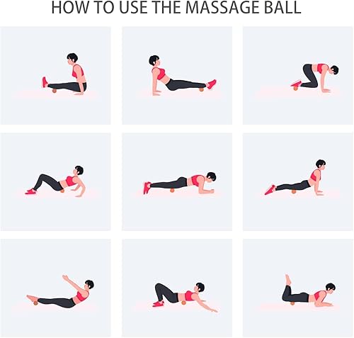 Miniatura 6 de Terapia de bola de masaje con bola de lacrosse dura. Herramienta de masajeador de punto gatillo firme para tejido profundo, yoga, fisioterapia,