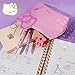 Official Sanrio Hello Kitty Pouch & Pencil Case Set, Pink, With Keychain, Cute School Supplies, Sanrio Stuff, Stationery