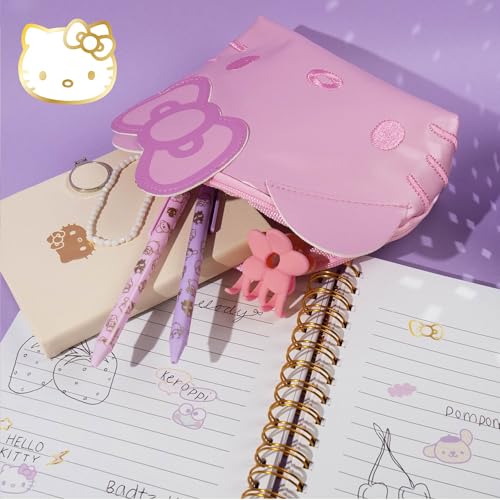 Image of Horizon Group USA Official Sanrio Hello Kitty Pouch, Pink Hello Kitty Pencil Case With Keychain, Cute School Supplies, Sanrio Stuff, Cute Stationery, School Supplies & Makeup Bag