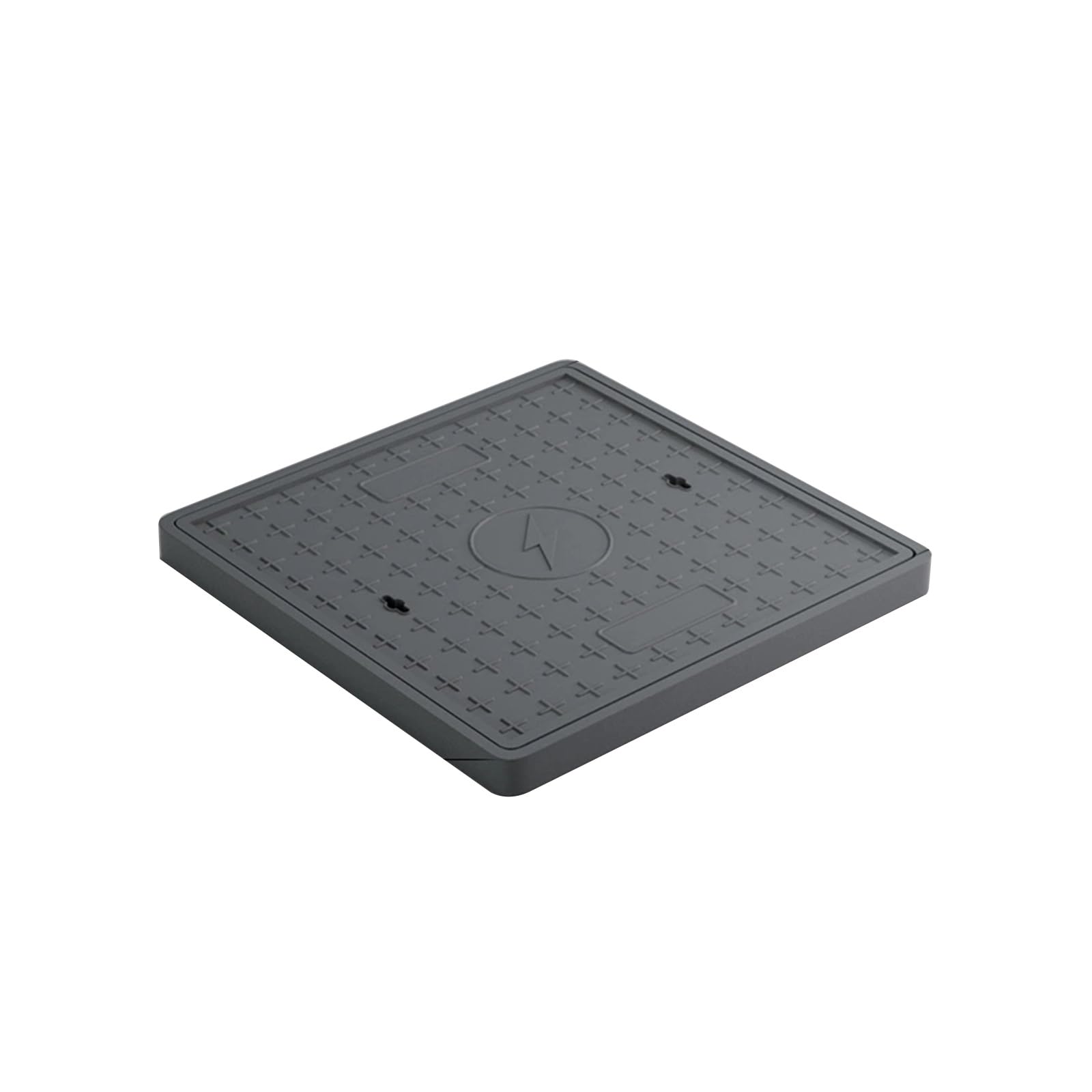 Arqueta 60x60 con Tapas, Tapa de Alcantarillado, Material de Resina Cuadrada, Adecuado para Aceras, Áreas Comerciales, Patios(60x60x4cm/24x24x1.6in)
