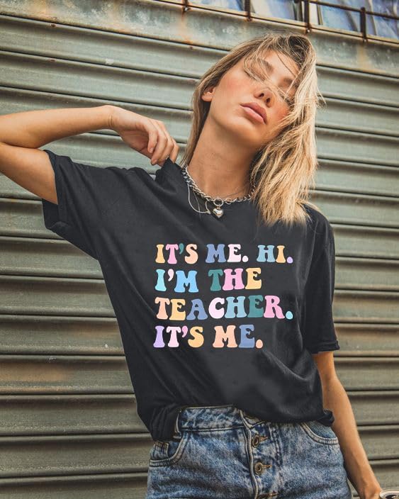 Teacher Shirts Women Teach Print Graphic Tees Kindergarten Elementary Teaching Life Shirts Back to School Tees Tops - Image 4