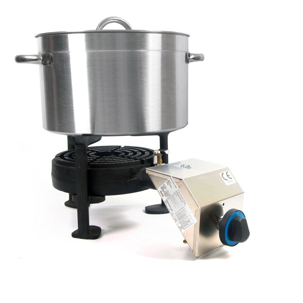 MBH - Paellera a gas industriale 1 bruciatore per alberghiera. Cucina fornello professionale speciale per paelle, pentole e wok - MADE IN SPAIN