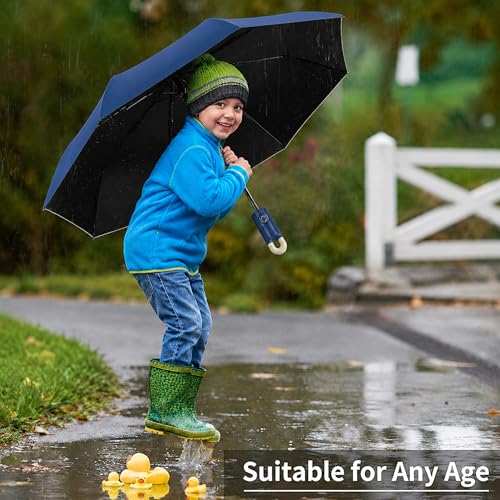 Image of Zemic UV Reversible Umbrella with Novelty Carabiner Handle, Travel-Friendly Umbrellas for Sun & Rain Protection, Windproof Compact, Automatic Open /Close, 8 Dual Ribs, Portable Umbrella for Men and Women