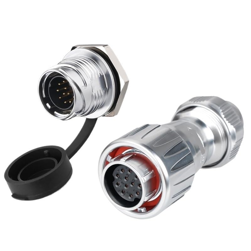 Conector DZ-20 de 12 núcleos de metal con instalación inversa for automatización