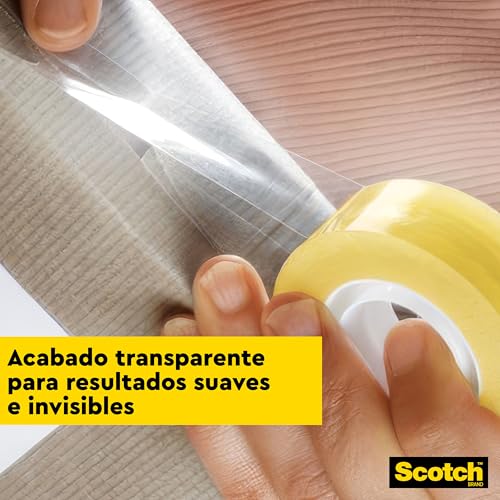 Miniatura 4 de Scotch Cinta Adhesiva Transparente, 8 Rollos, 19 Mm X33 M, Cinta Adhesiva Para Uso General Para El Colegio, El Hogar Y La Oficina