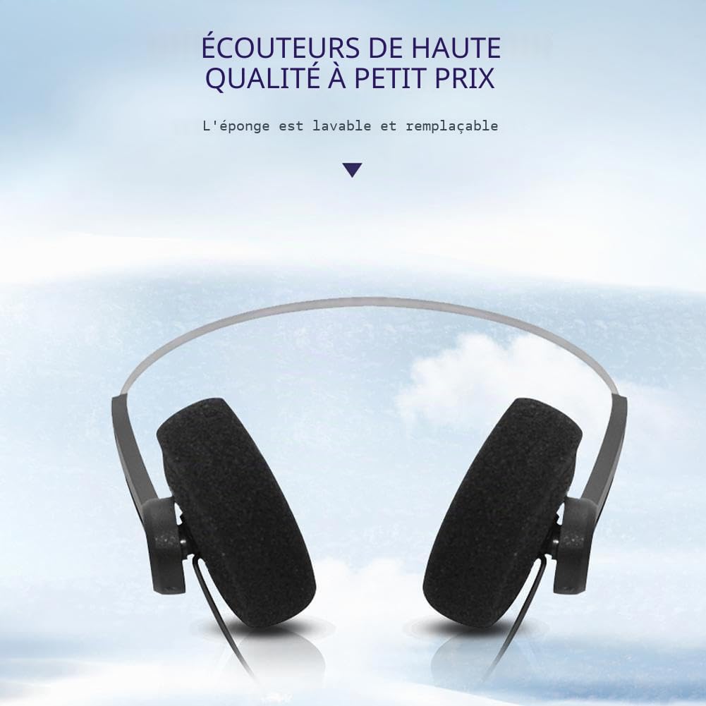 Casque Rétro Classique Nostalgique pour MP3 Walkman Écouteurs de Sport Mode Photo Personnalité Groseille Écouteurs Filaires Accessoires