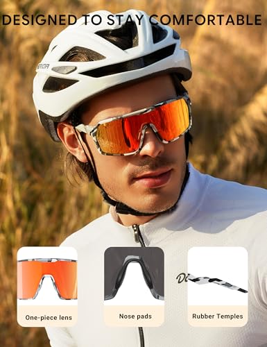 Image of BIRCEN Polarized Baseball Sunglasses for Sports: TR90 Lightweight Running Sunglasses Cycling Glasses for Outdoor Runners MTB