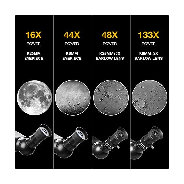 Teleskop Astronomie - Fernrohr Teleskop für Kinder & Erwachsene und Einsteiger 400x70mm Astronomisches Refraktor… – Bild 4