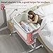 ErmeiRabbit Rocking Bassinet for Baby, Electric Baby Bassinet Automatic 5 Rocking Motion Bassinet Bedside Sleeper for Newborn, Auto Rolling Cradle 6 Height Adjustable with 4 Lullabies