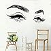 Produktbild Ajcwhml Hot Eye Wandaufkleber Applique Vinyl Girl Augenbrauen Wandtattoo Modern Home Decor Art Salon 115cm x 56cm
