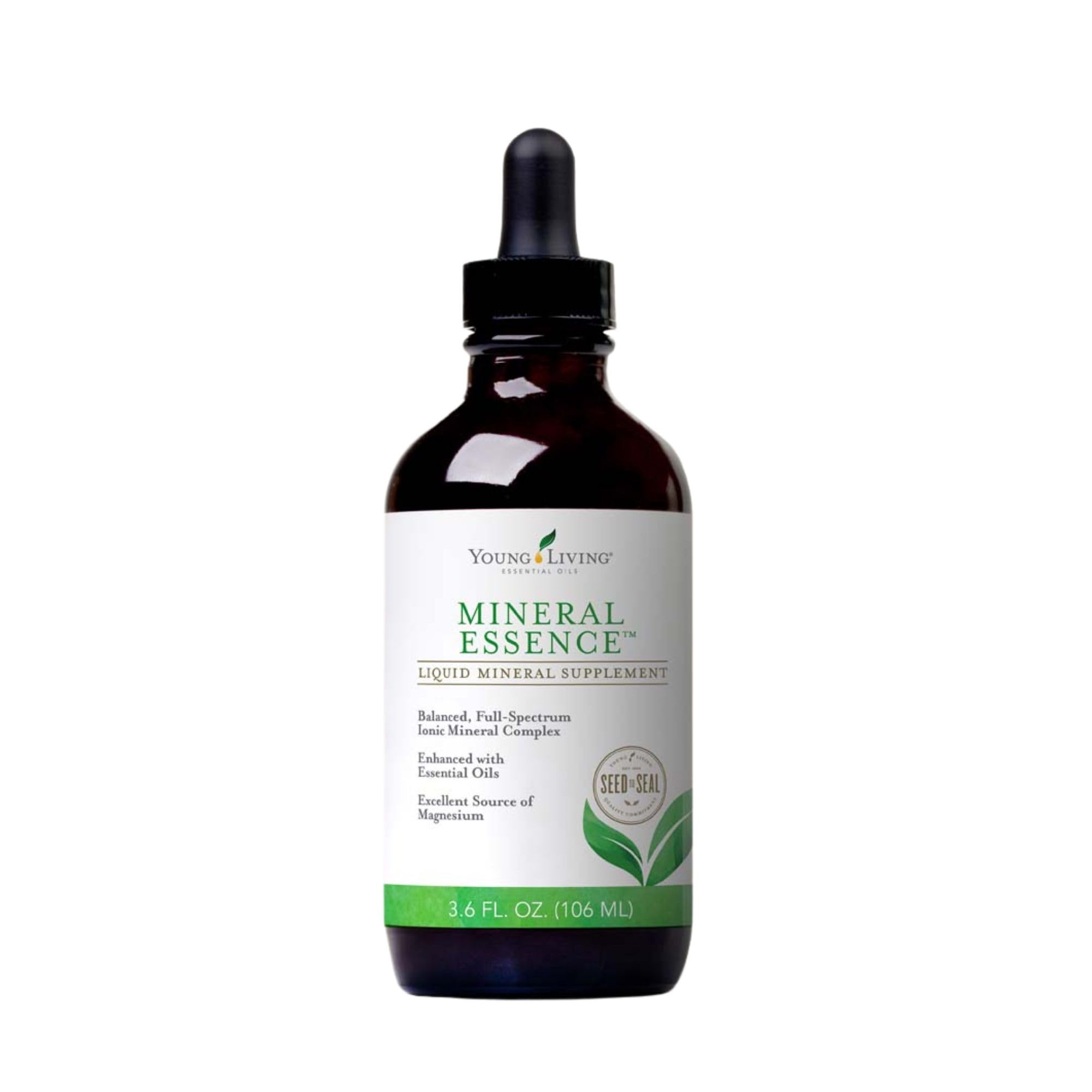 Young Living - Mineral Essence 3.6 fl oz | Daily Intake of Essential Ionic Liquid Minerals | Premium Magnesium-Rich Supplement | Natural Source for Balanced Complex