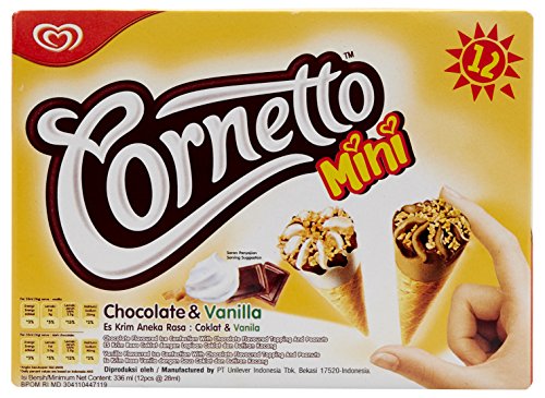 Cornetto Mini Chocolate and Vanilla Ice Cream 28ml - Frozen