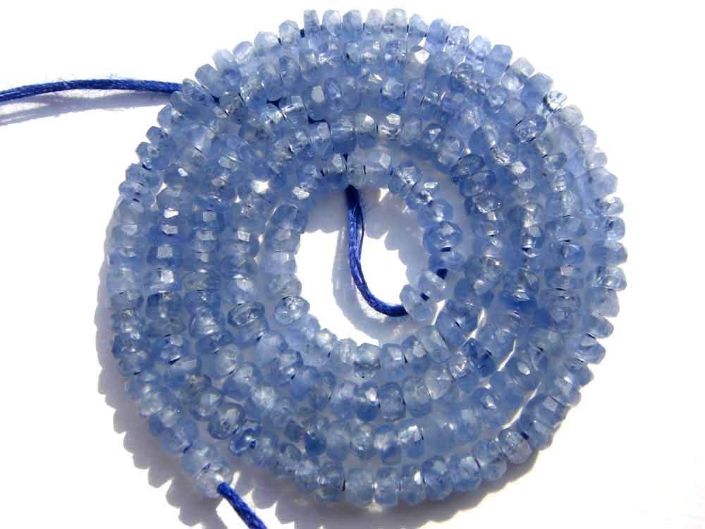Perles bleu saphir naturel à facettes pour fabriquer vos bijoux d'été personnalisés