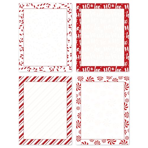 Papier à en-tête de Noël impression recto-verso format 21,6 x 27,9 pour imprimante