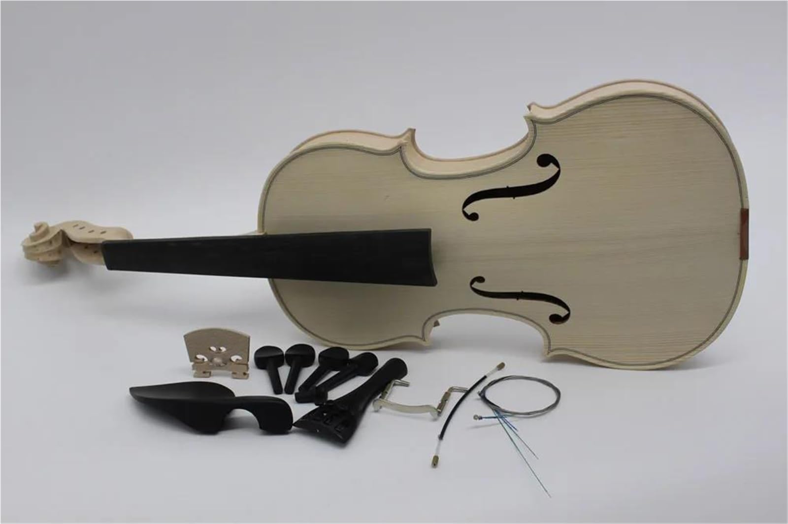 Violino Fai Da Te Fatto A Mano A Grandezza Naturale Violino Principianti | Fondo in acero naturale, top in abete(Violin Set)