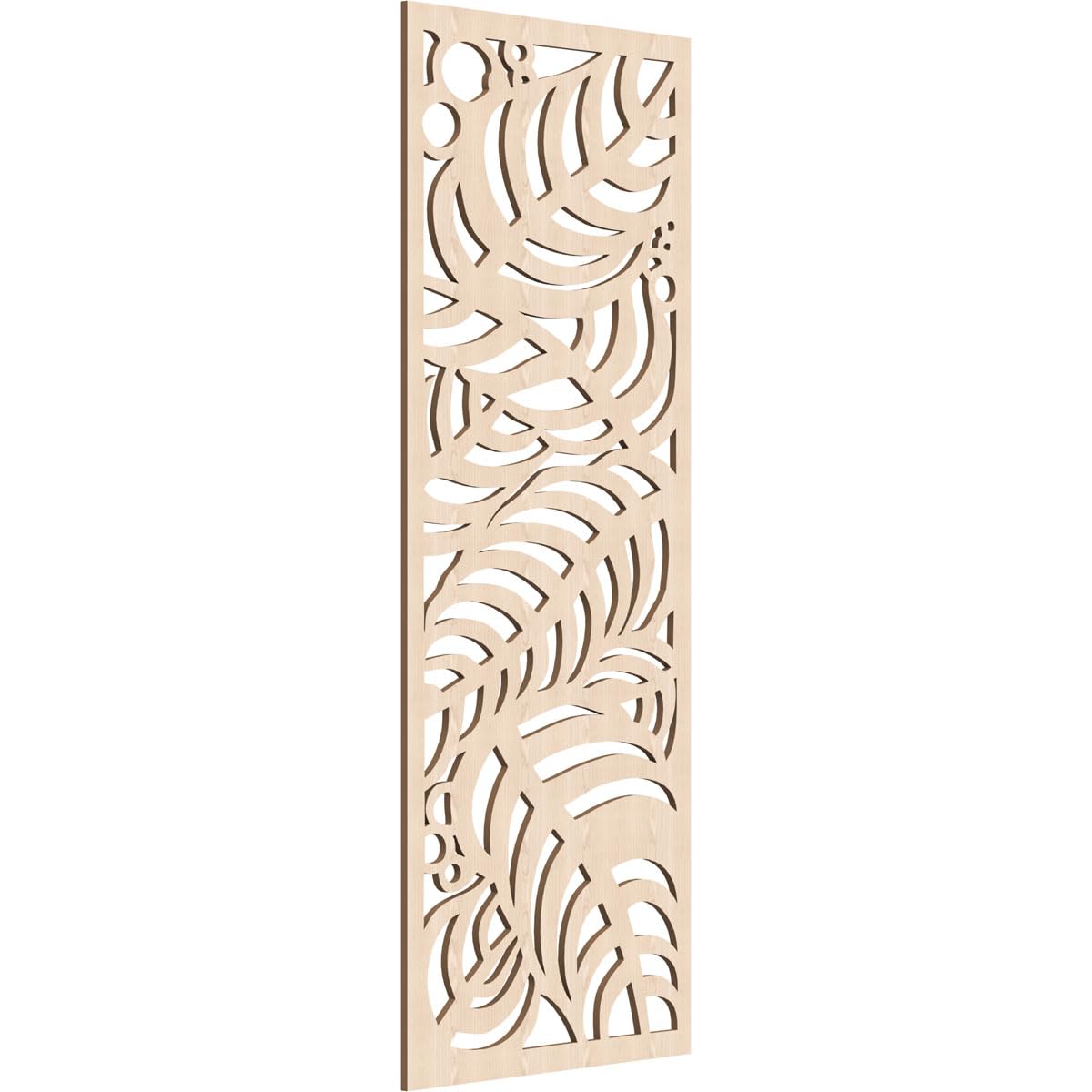 23 3/8"W x 59 3/8"H x 3/8"T Mills Decorative Fretwork Wood Wall Panels, Red Oak