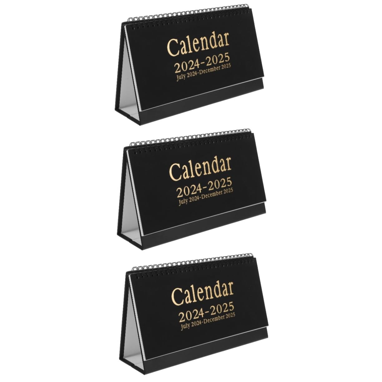 HOODANCOS 3pcs Study Plan Calendar Flipping Calendar Office Calendars 2024 Flip Calendar Monthly Planner Calendara School Desk Calendar New Year Countdown Calendar Standing Calendar Paper