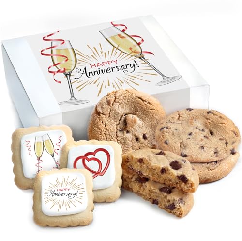 Happy Anniversary Cookies Gift Basket Chocolate Chip Cookies For Men Women Husband Wife |...