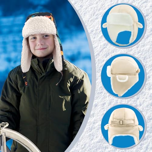 Image of BAVST Winter Trapper Hat for Boys Girls Waterproof Warm Baby Toddler Ushanka Fleece Beanie Hats for 6M-6T
