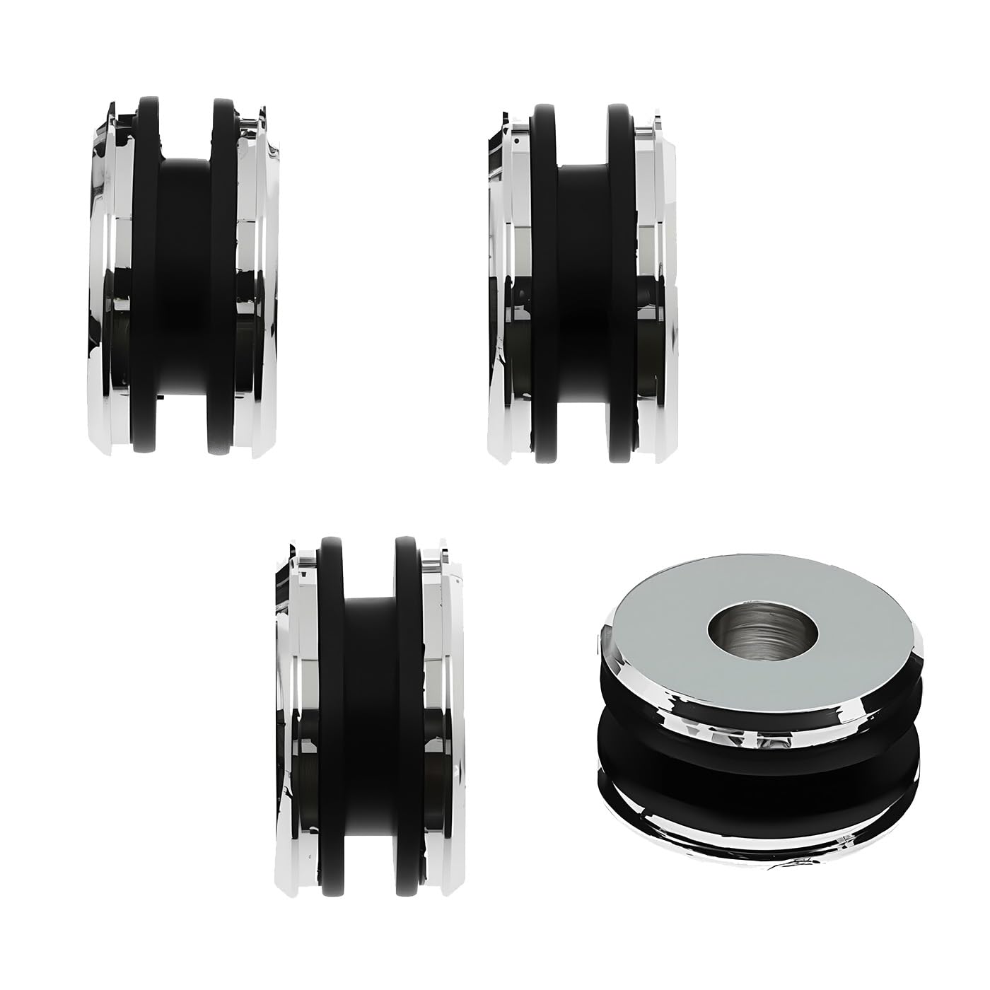 Kit hardware cromato per aggancio staccabile Harley Sissy Bars Boccole di aggancio adatto per modelli Harley 2003-2025 Flstc dotati di kit borsa laterale a sgancio rapido P/N 90200641a e accessori