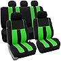 Automotive Seat Covers Green Universal Fit fits most Cars, SUVs, and Trucks (Airbag Compatible and Split Bench) FH Group FB036GREEN115