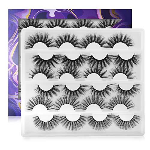 ALICROWN Wispies Faux Mink Eyelashes,3 Styles Long Flexible Soft 12 Pairs Natural Look Reusable Crossed Handmade Lashes Pack