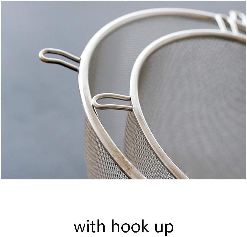 Leaky Spoon Skimmer Spoon Premium Mesh Strainer Sturdy Handle Grip with Non-Slip Handle Fine Mesh Stainless Steel Sieve with Reinforced Frame Colander (Size : M)