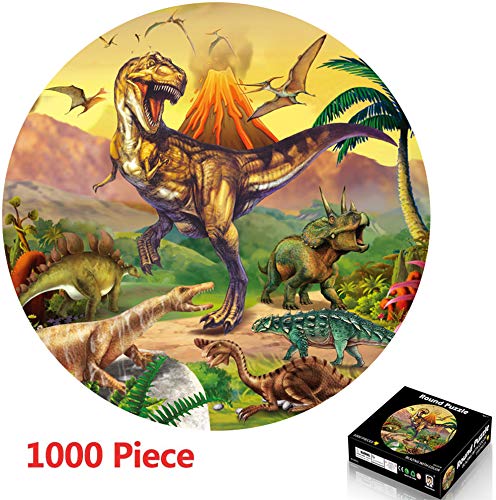 1000 Piezas Redondo Puzzle,Rompecabezas De Círculo De 1000 Piezas,de Gradiente Difícil y Desafiante Juguete,Grande Educativo El Alivio del Estrés Juguete Relajante Juego Divertido para Adultos Niños