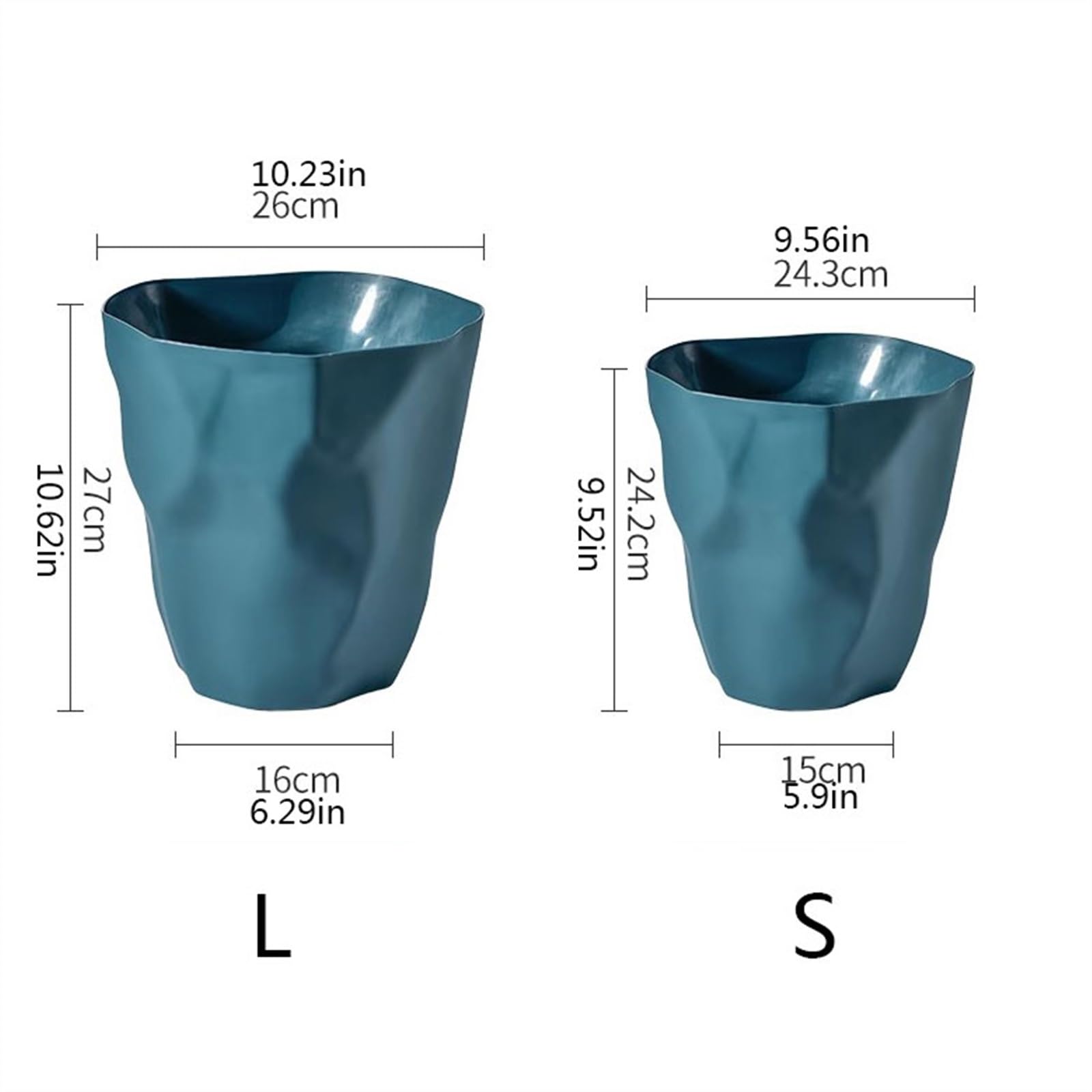Pattumiera da Cucina Pattumiera in Stile Semplice per Il Soggiorno di casa e la Cucina Senza Coperchio, Grande Cestino Creativo per la Carta da Ufficio, per la Camera da Letto