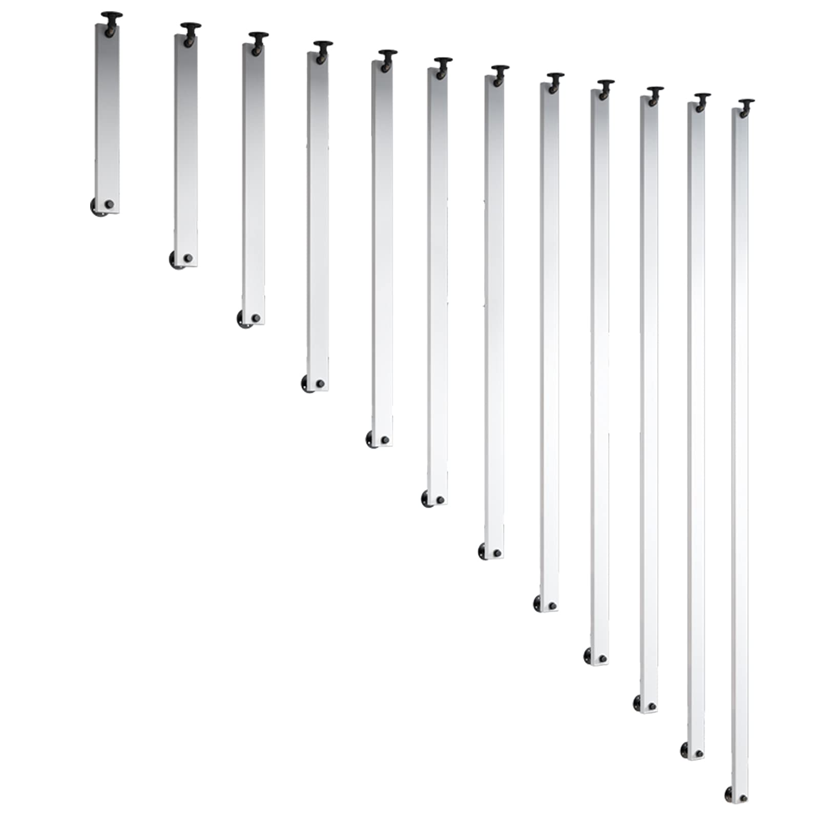 Staircase Handrail - Complete Kit. Wall Support Hand Railings for Stairs Wrought Iron Banister Rail