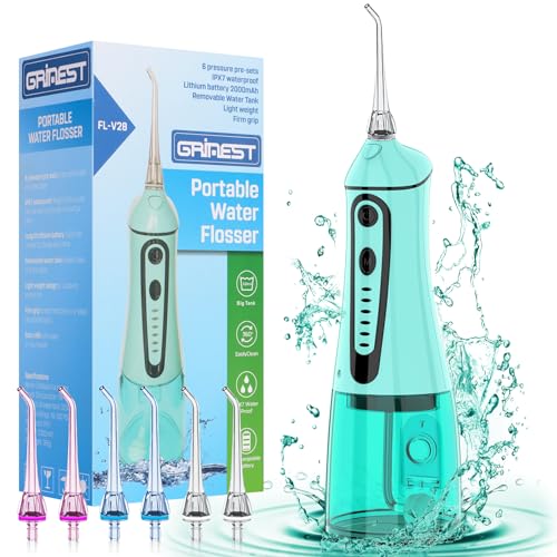 Grinest FL-V28 Water Dental Pik Flosser,Grinest 7 Modes Rechargeable Water Dental Picks cover