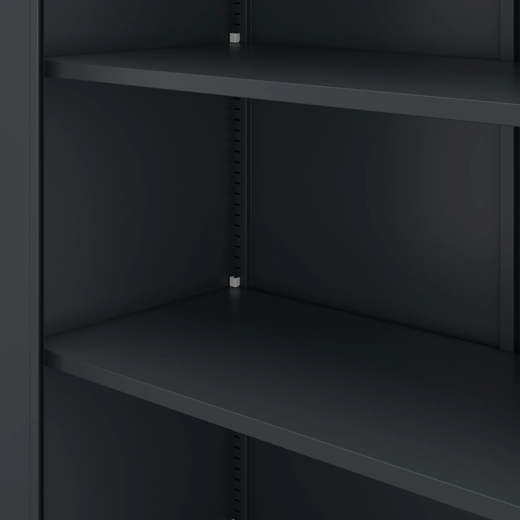 Jan Nowak Aktenschrank C001K Metallschrank Büroschrank Werkzeugschrank 3 Fachböden Stahlblech Flügeltüren Pulverbeschichtung 140 cm x 90 cm x 40 cm (Anthrazit)