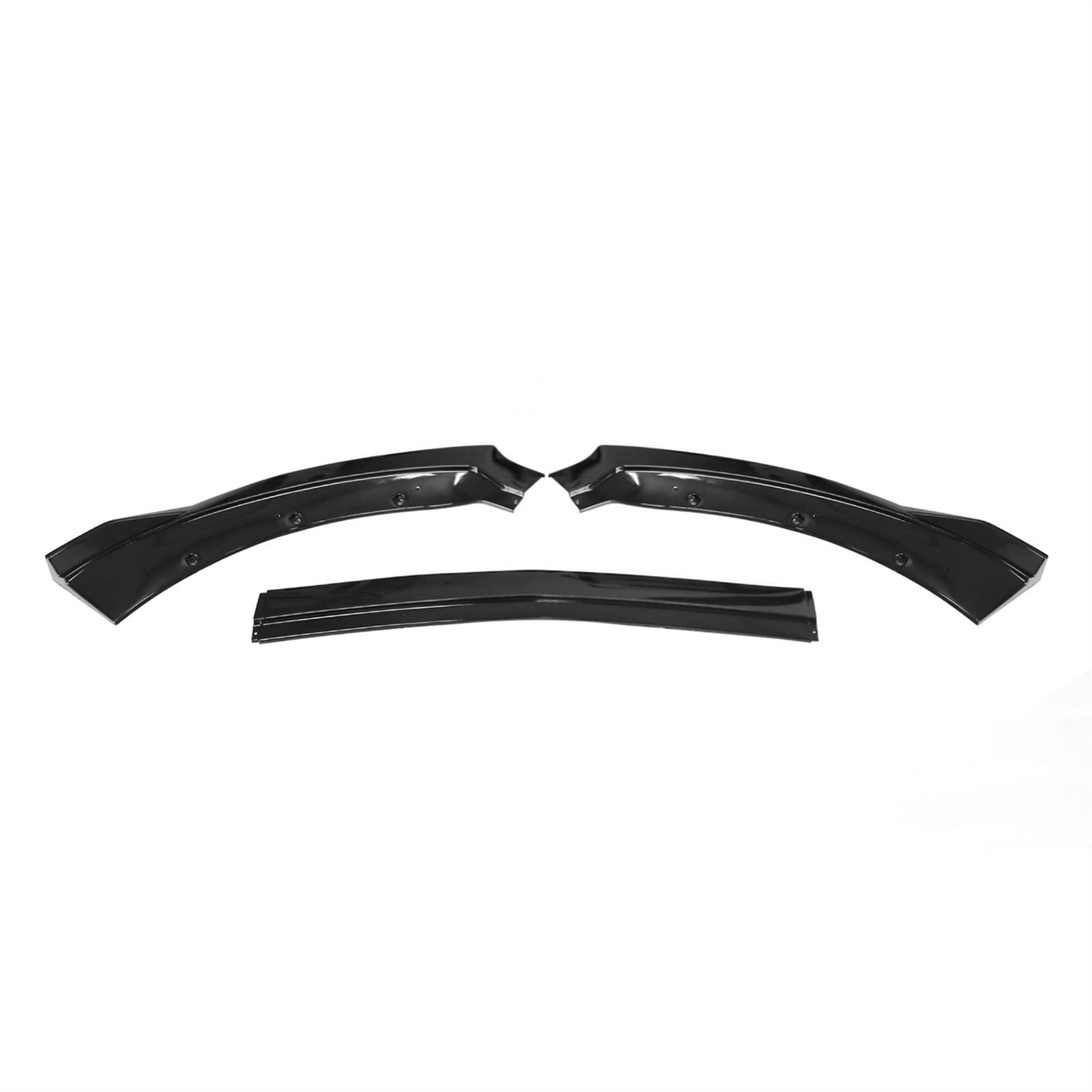 Samochód 3 Sztuki Przedni Zderzak Canard Lip Splitter Ciała Łopaty Spojler Zderzaka Zamiennik Dla Forda Dla Mustang 2015-2019(Gloss Black)