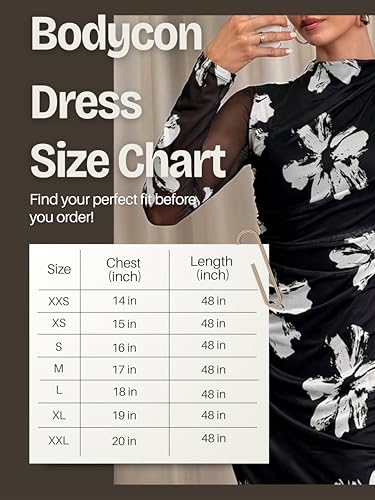 Image of Women's Summer Mesh Sheer Long Sleeve Midi Ruched Bodycon Dress Mock Neck Elegant Evening Party Cocktail Dresses