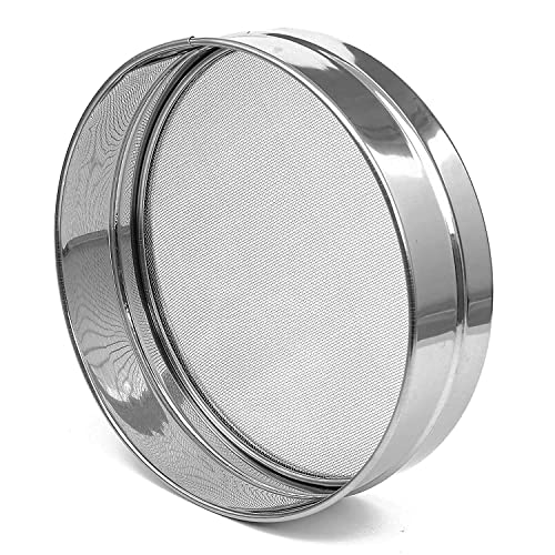Image of Black Olive Steel Atta Sieves Chalni - Stainless Steel Sieve for Aata, Maida and Other Solid Powder, Easy to Use Sieves for Cake Baking, Bread, Pizza Dough, Cake Cookies and Karwa-Choth Festival