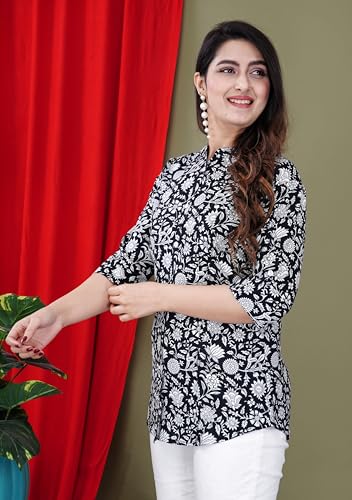 Image of FebQ Printed Shirt Style Top for Women