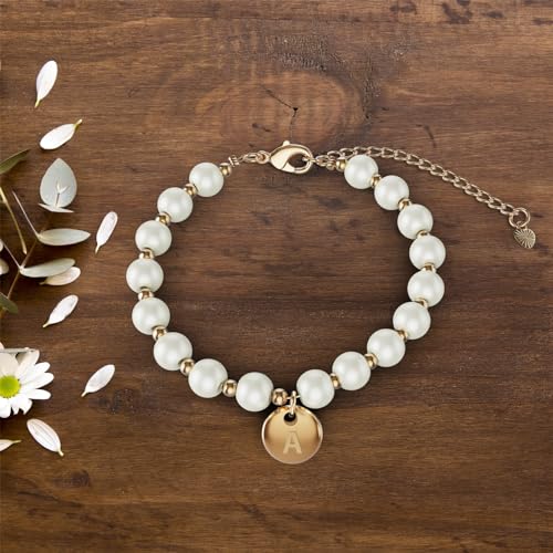 Flower Girl Proposal Bracelet, Dainty Gold Initial Charm Bracelet for Girl, Letter Name Bracelet Girls Jewelry Birthday Wedding Party Gift with Gift Box2