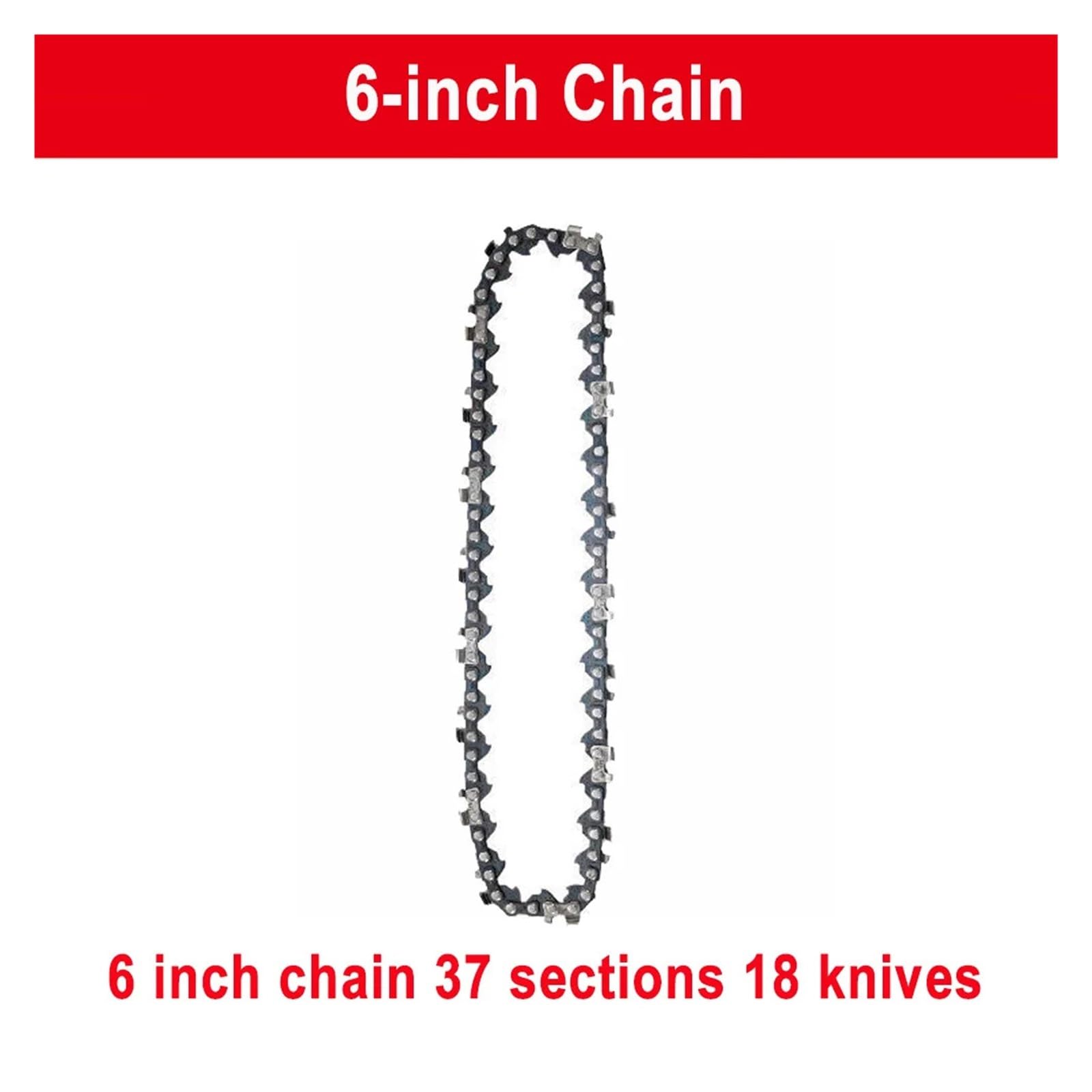 Cadena de motosierra de 1/4 ", Mini cadenas de acero de 4/6/8 pulgadas, reemplazo de accesorios de motosierras eléctricas | Chain Guide Set4,8 inches