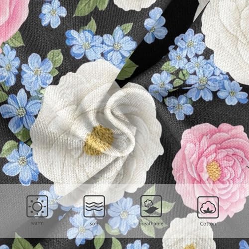 Pink Floral White Blue Prints Cute Panties Girl Toddler Underwear Floral Cotton Artistic Underpants Briefs 2t3