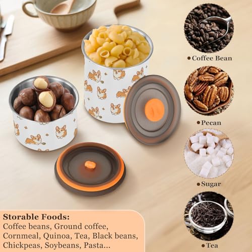 Envase hermético para café de acero inoxidable 900 ml miniatura 5