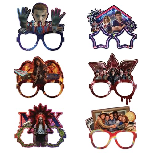 Teeo Deeo 12Pcs Stranger Themed Party Set: Decorative Glasses (Cosplay Style) - Ideal for Stranger Things Themed Birthday Parties & Party Gifts