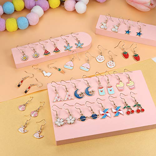 Sailimue Stainless Steel Earrings Cute Earrings Set For Girls Women Drop Dangle Earrings Set Animal Flower Strawberry Moon Star Earrings Hypoallergenic Earrings For Sensitive Ears #TOP6