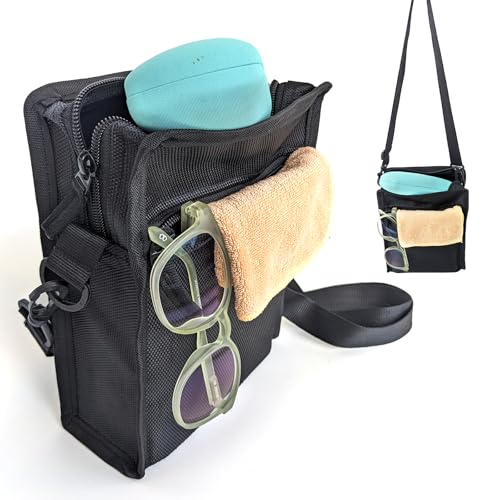 Image of Travel Crossbody Sling Bag for Man, Water-Resistant Oxford Small Shoulder Bag for Office Business, Messenger Side Bag for Passport, Mobile, Charger, Cash
