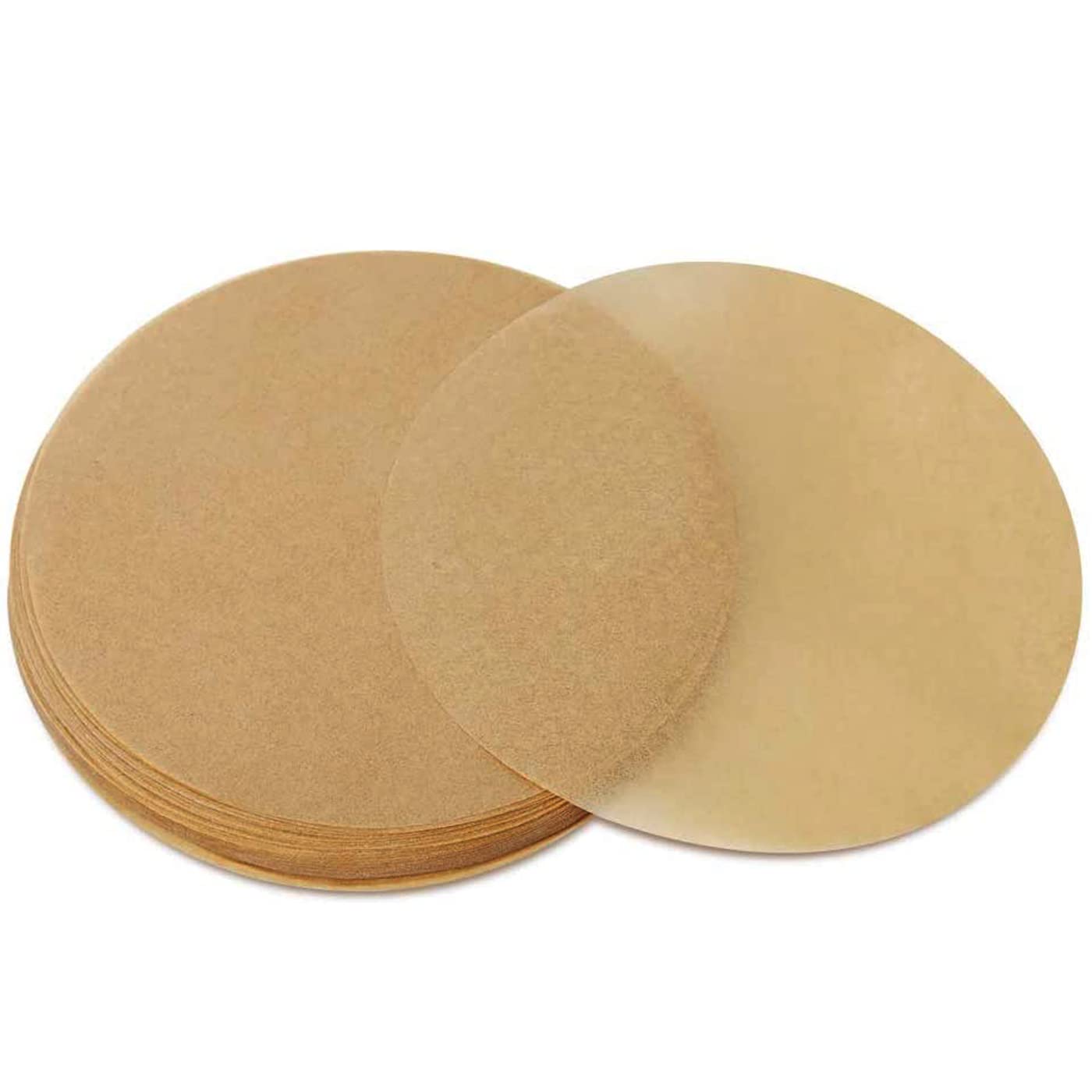 Papier Cuisson Rond Parchemin 50 Feuilles Ø30 Cm - Résistant à 260°C, Antiadhésif, Réutilisable | Sans Blanchiment, écologique