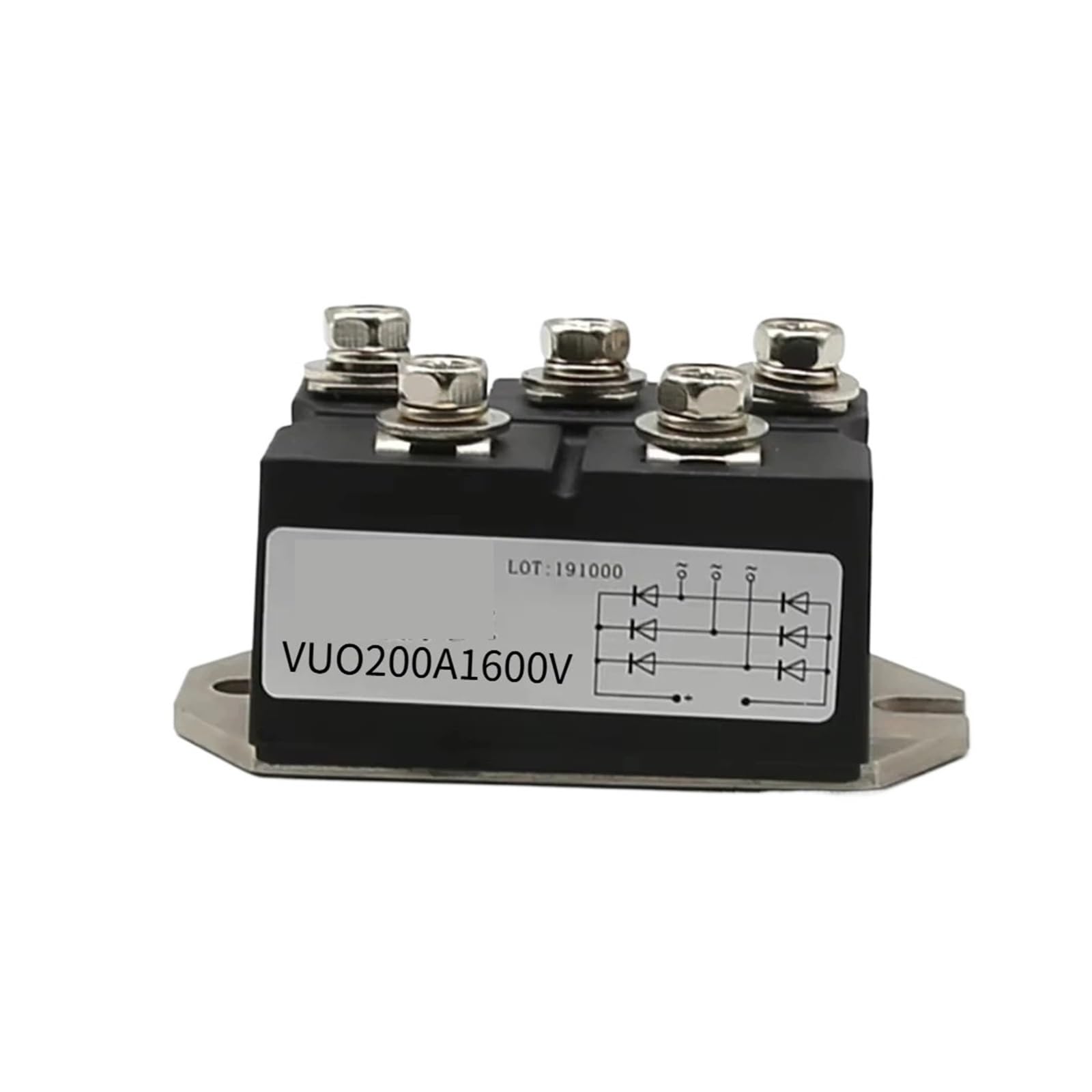 Sjjbvpyx One Color 200A Three-Phase Rectifier Bridge Module Vuo Profile Mds200a Input Output 1600V