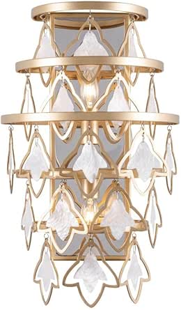 Varaluz Fleur 2-Light Flush Shell Wall Sconce - French Gold